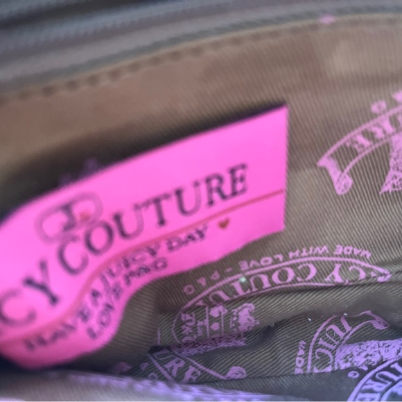 Juicy Couture Olive Leather Shoulder Bag with Gold Chain - Picture 2 of 2